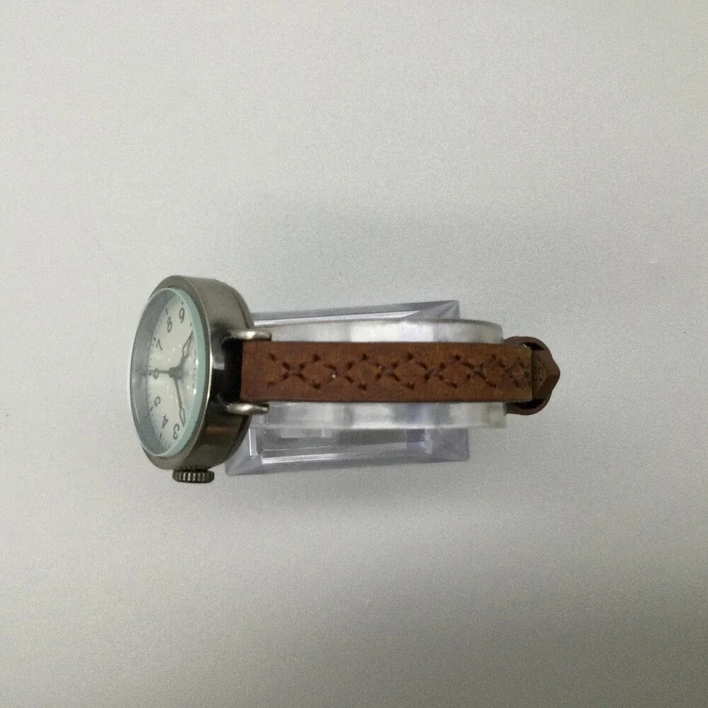 TOKYObay Womens Watch 28mm White Dial Brown Leather Arabic New Battery